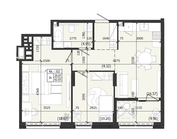 Квартира 322 WEST