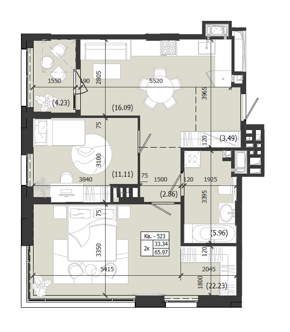 Квартира 523 WEST