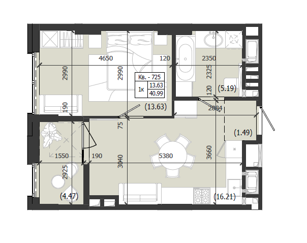 Квартира 725 WEST