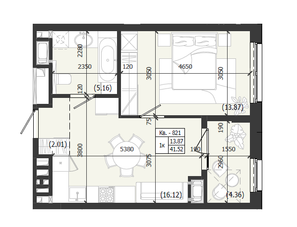 Квартира 821 WEST