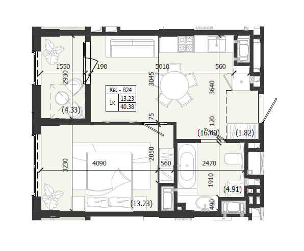 Квартира 824 WEST