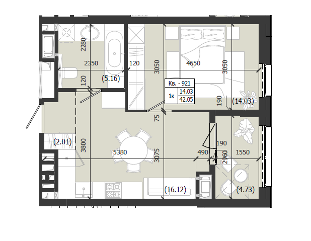Квартира 921 WEST